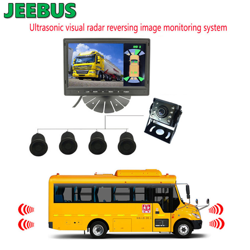Ultraljud Digital Visual Radar Parking Sensor Monitor System för Truck Bus